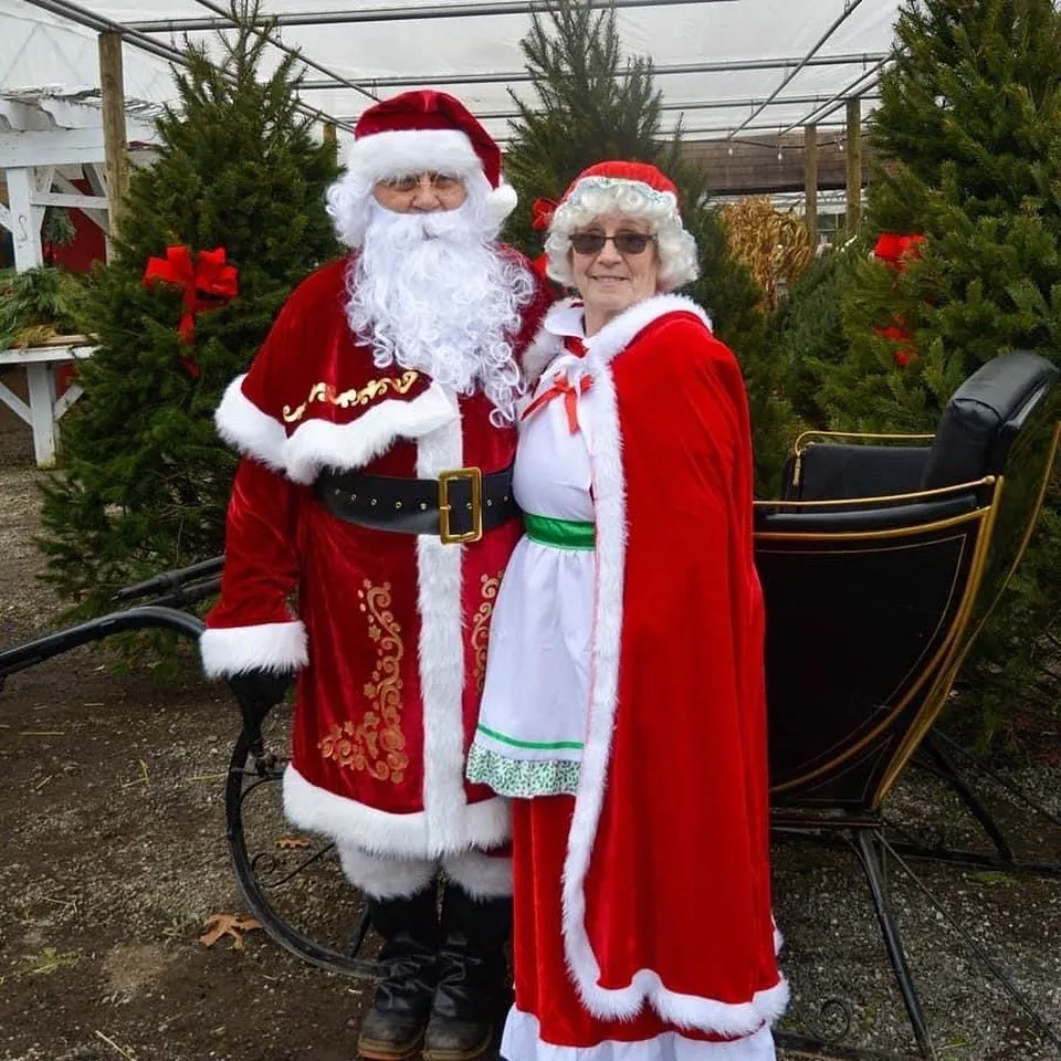 Santa his beautiful Mrs Claus at Fink's Country Farm