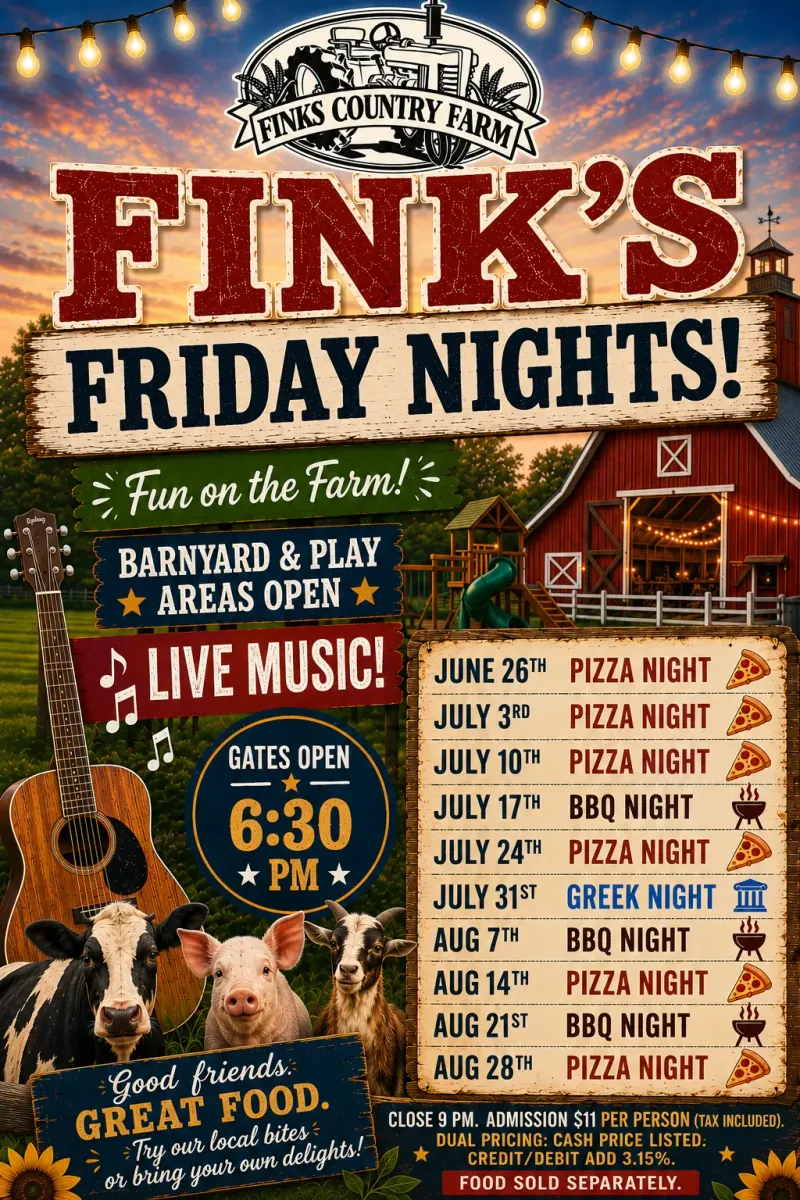Fink’s Friday Family Pizza Nights!