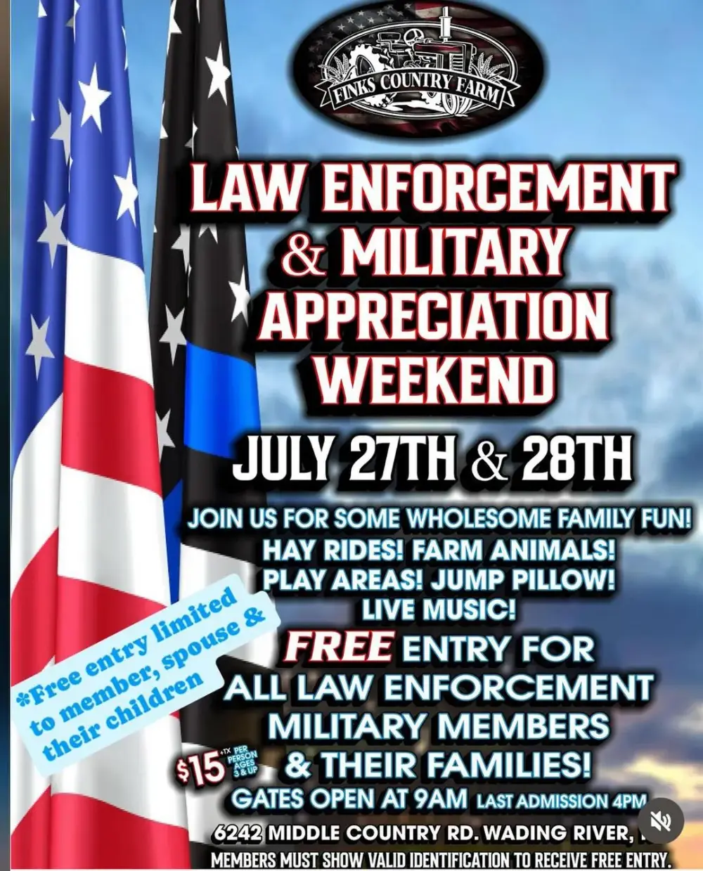 Fink’s Law Enforcement & Military Appreciation Weekend!